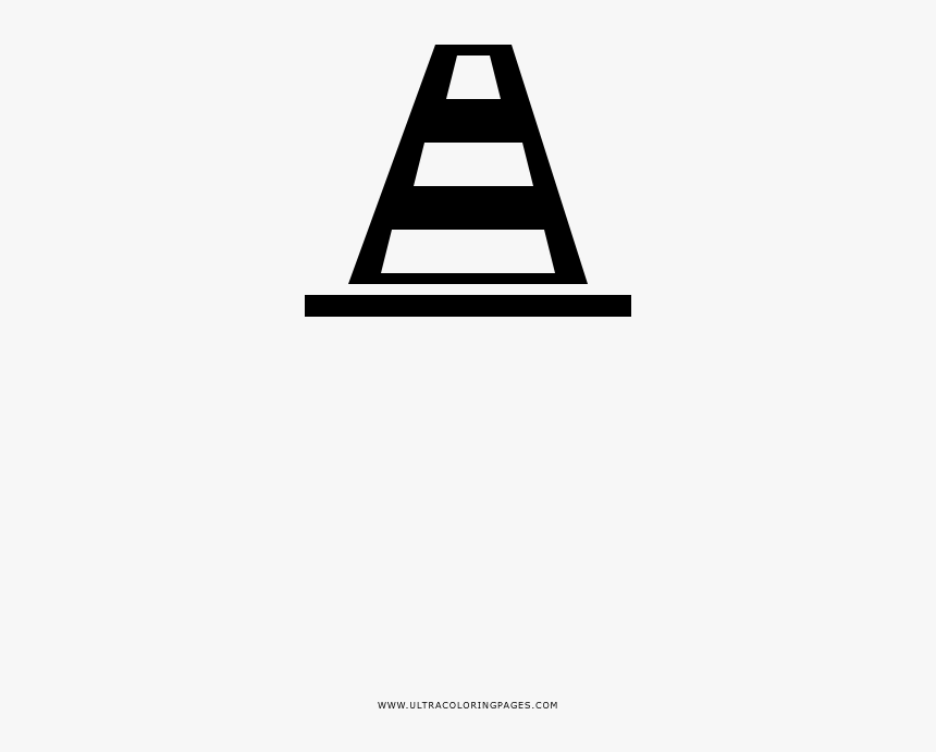Traffic Cone Coloring Page - Parallel, HD Png Download, Free Download