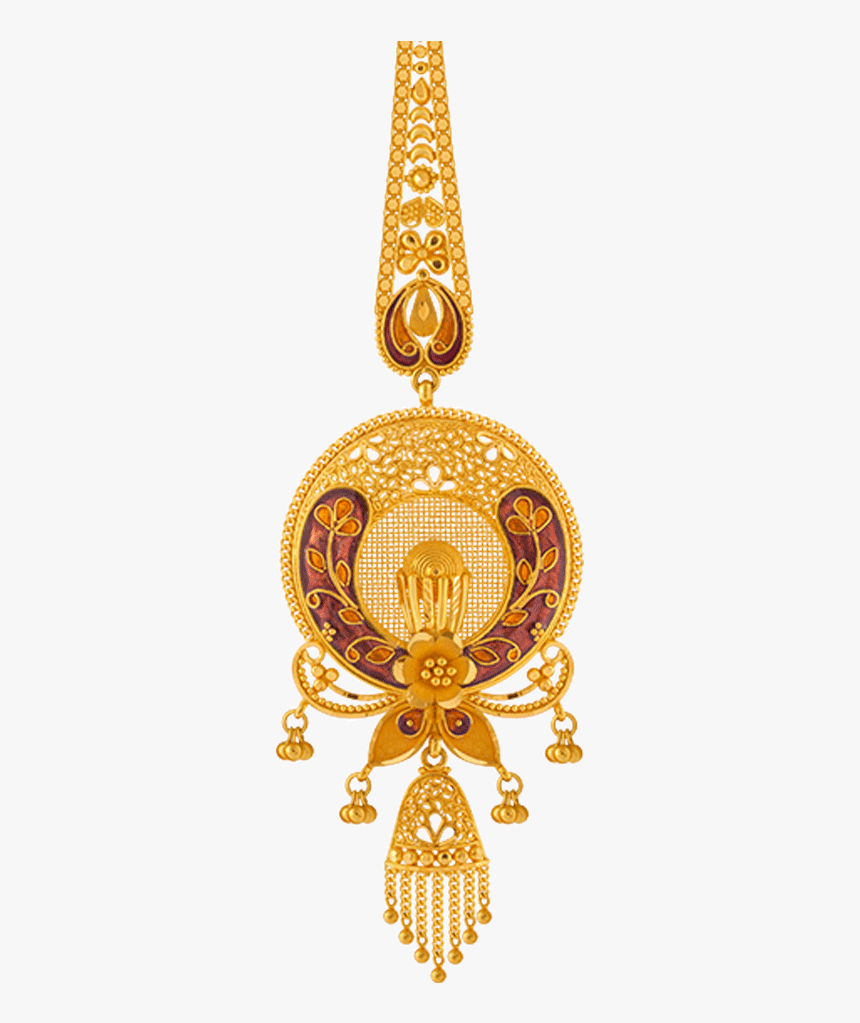 22k Yellow Gold Maang Tika - Gold Maang Tikka Latest Design, HD Png Download, Free Download