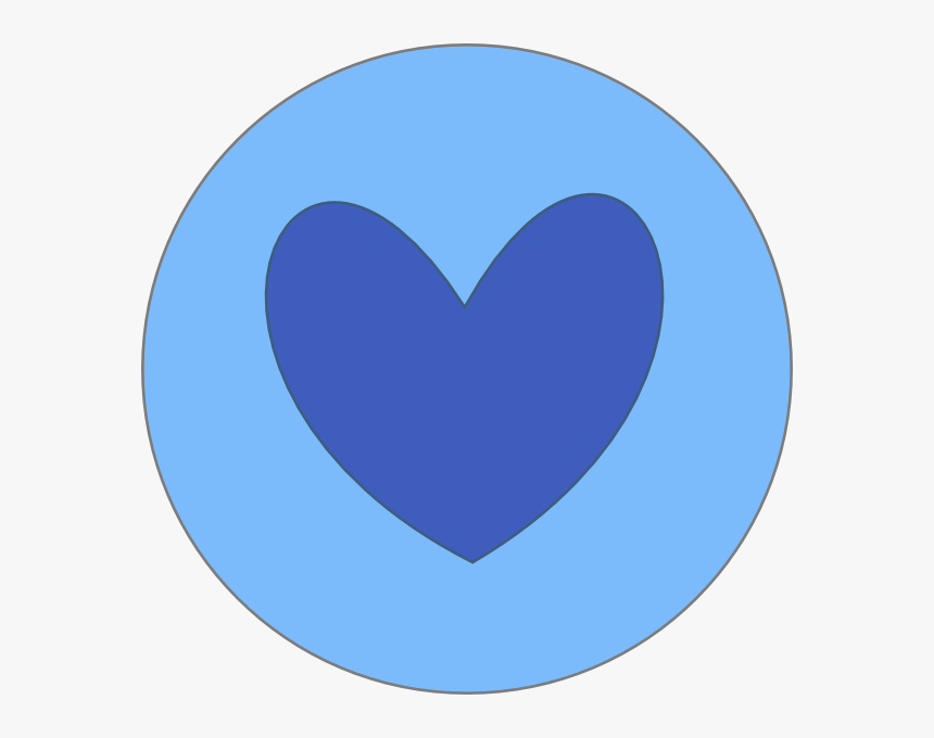 Heart In Circle Blue - Blue Peace Sign, HD Png Download, Free Download