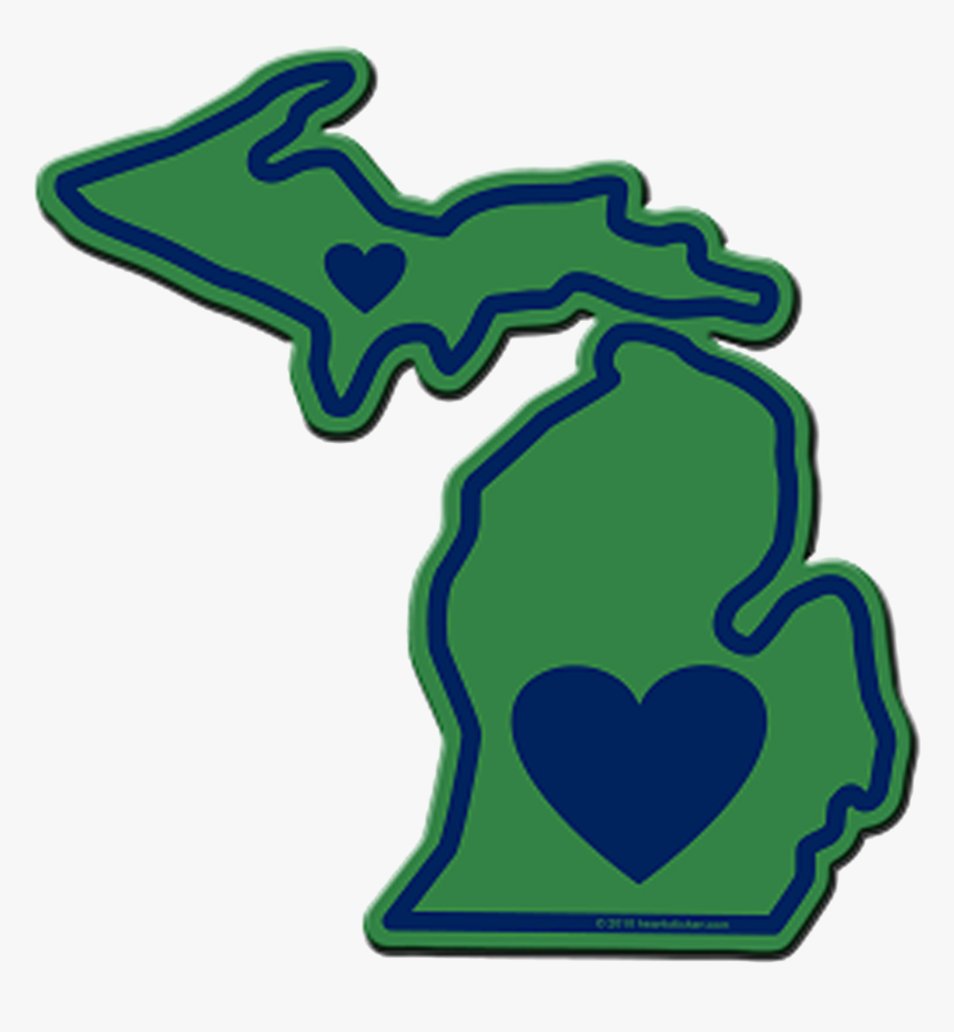 Heart In Michigan Sticker - Michigan, HD Png Download, Free Download