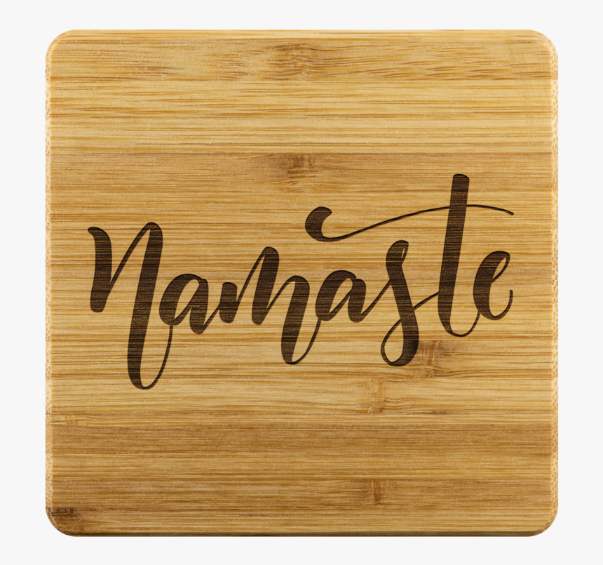 Namaste Bamboo Coaster Set"
 Class= - Plywood, HD Png Download, Free Download