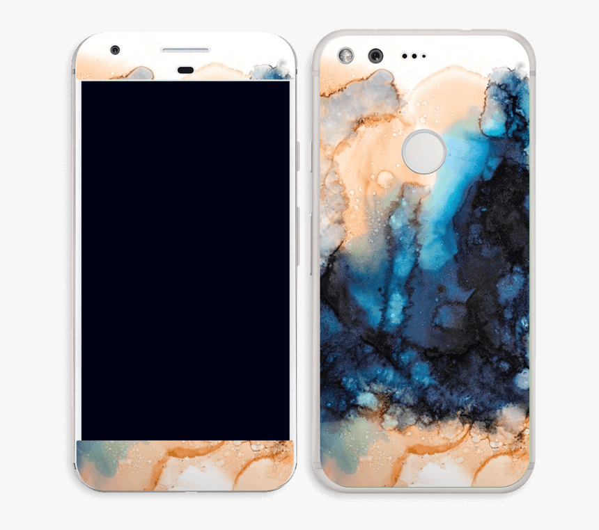 Blue & Orange Colour Splash Skin Pixel - Iphone, HD Png Download, Free Download