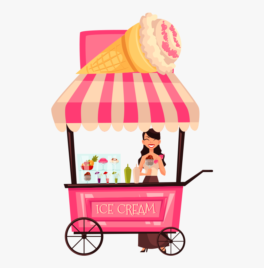 Ice Cream Selling Cart - Ice Cream Booth Toy, HD Png Download, Free Download