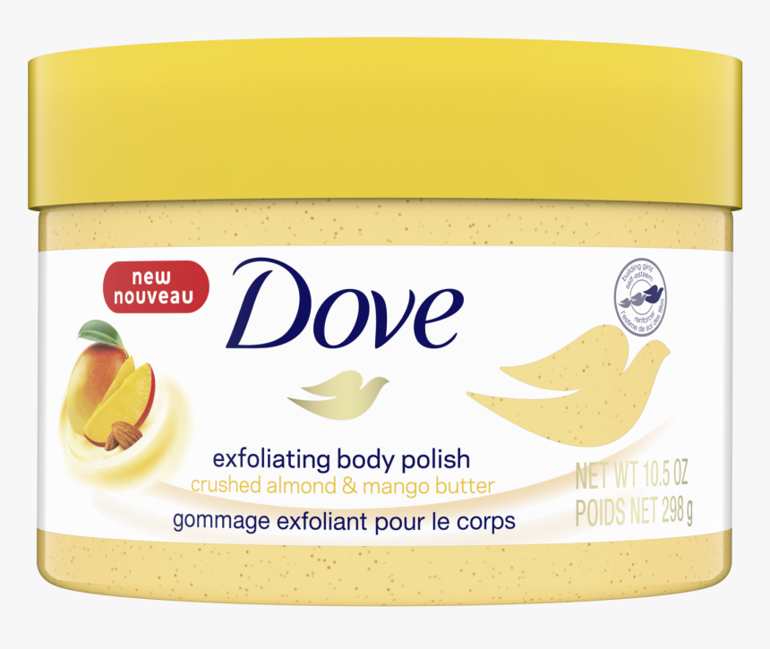 Dove Exfoliating Body Polish Crushed Almond And Mango - Dove Body Scrub Mango, HD Png Download, Free Download