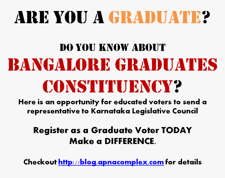Register Today To Vote In Bangalore Graduates Constituency - Stencil, HD Png Download, Free Download