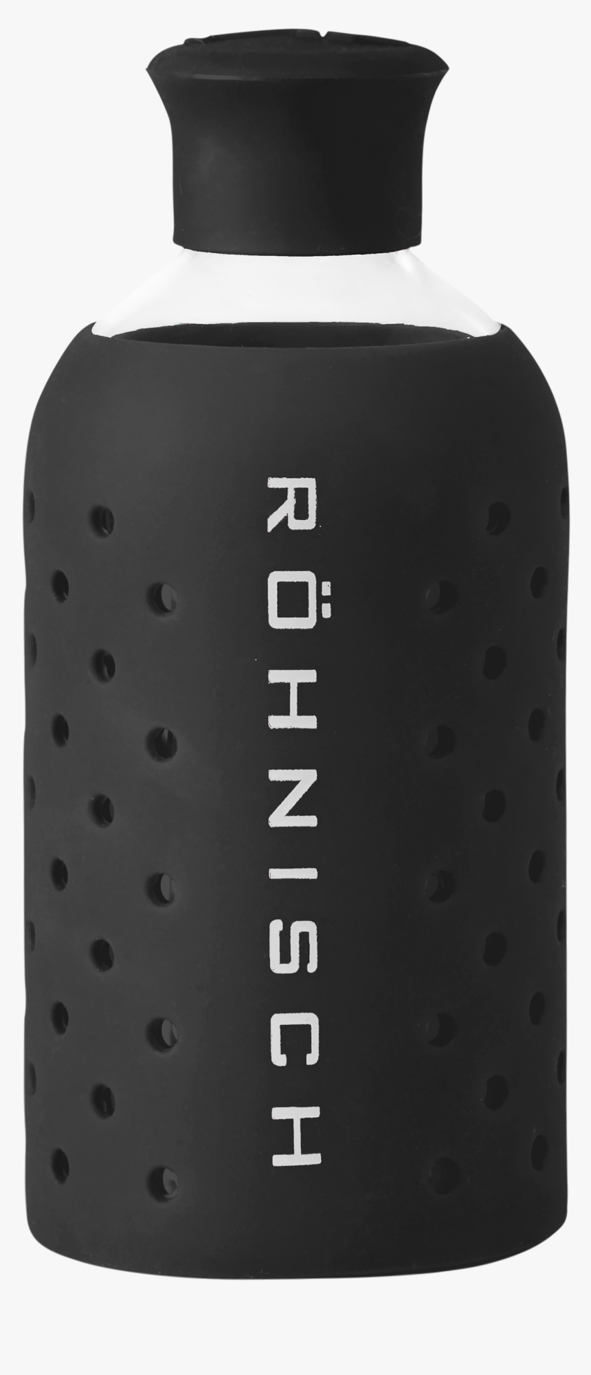 Small Glass Bottle, Black/silver - Water Bottle, HD Png Download, Free Download