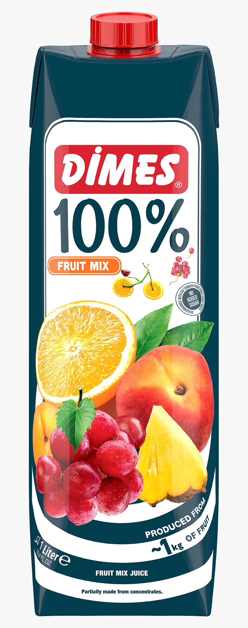 Di̇mes Premium 100% Mix Fruits - Dimes Premium Apple Juice Ingredients, HD Png Download, Free Download