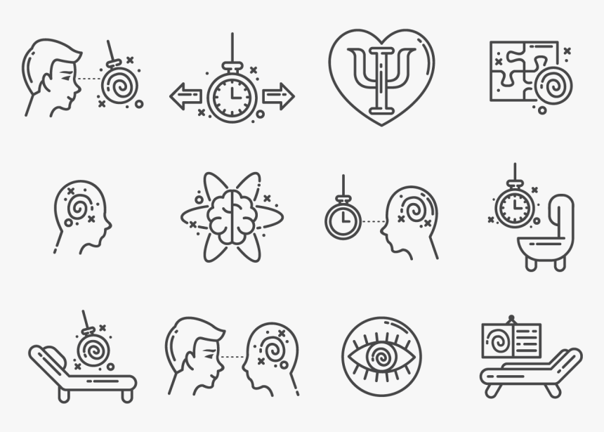 Hypnosis Icons Vector - Vector Icon Psicologia Png, Transparent Png, Free Download