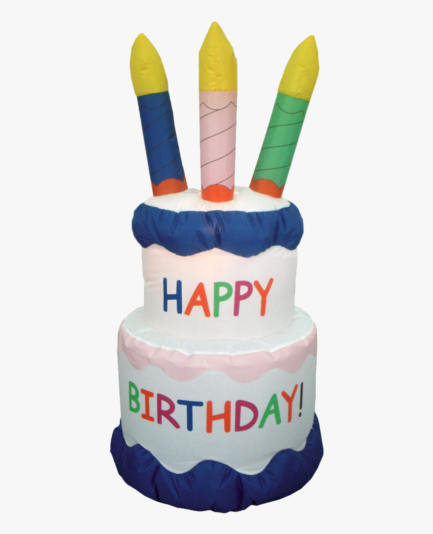 Birthday Cake With Candles - Inflatable Birthday Hat, HD Png Download, Free Download