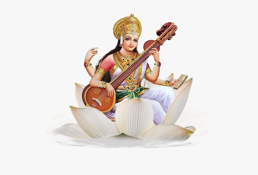 Art And Craft Saraswati Mata, HD Png Download, Free Download