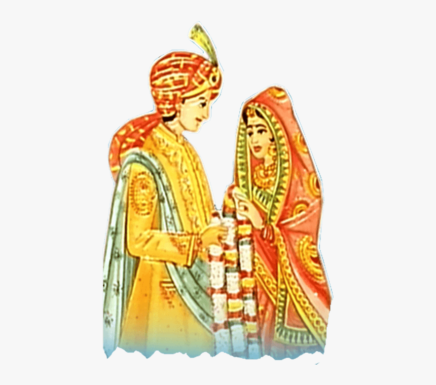 Marriage Clipart Png - Dulha Dulhan Hindu Wedding Clipart Png, Transparent Png, Free Download
