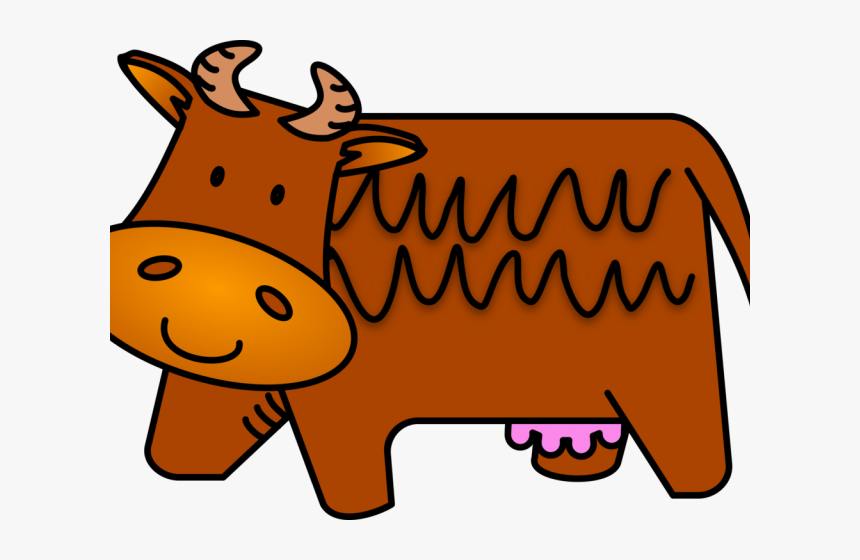 Cattle Clipart Brown Cow - Clipart Cow, HD Png Download, Free Download