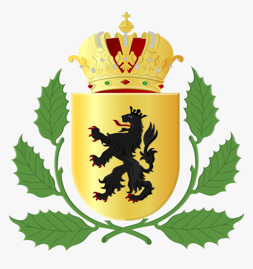 Coat Of Arms Leaves Png - Coat Of Arms Black Lion, Transparent Png, Free Download