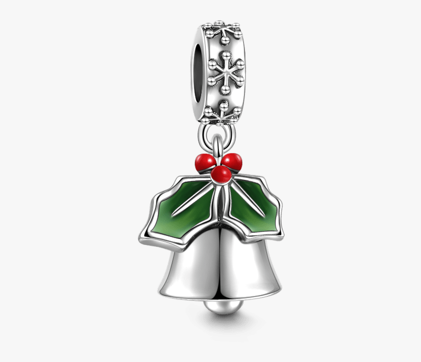 Bell With Holly Leaves - Locket, HD Png Download, Free Download