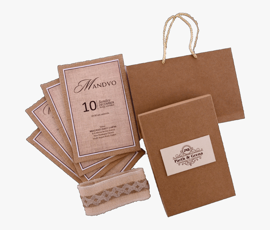 Custom Wedding Cards - Paper Bag, HD Png Download, Free Download