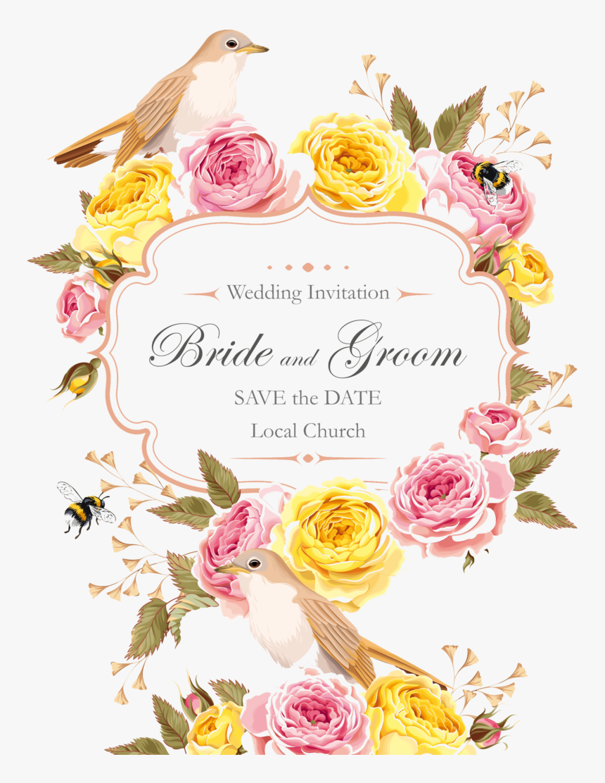 Pattern Wedding Greeting Cards Marriage Invitation - Wedding Invitation Cards Flowers Png, Transparent Png, Free Download