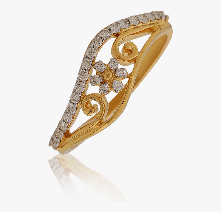 Delightful Swirl Bloom Diamond Ring - Diamond, HD Png Download, Free Download