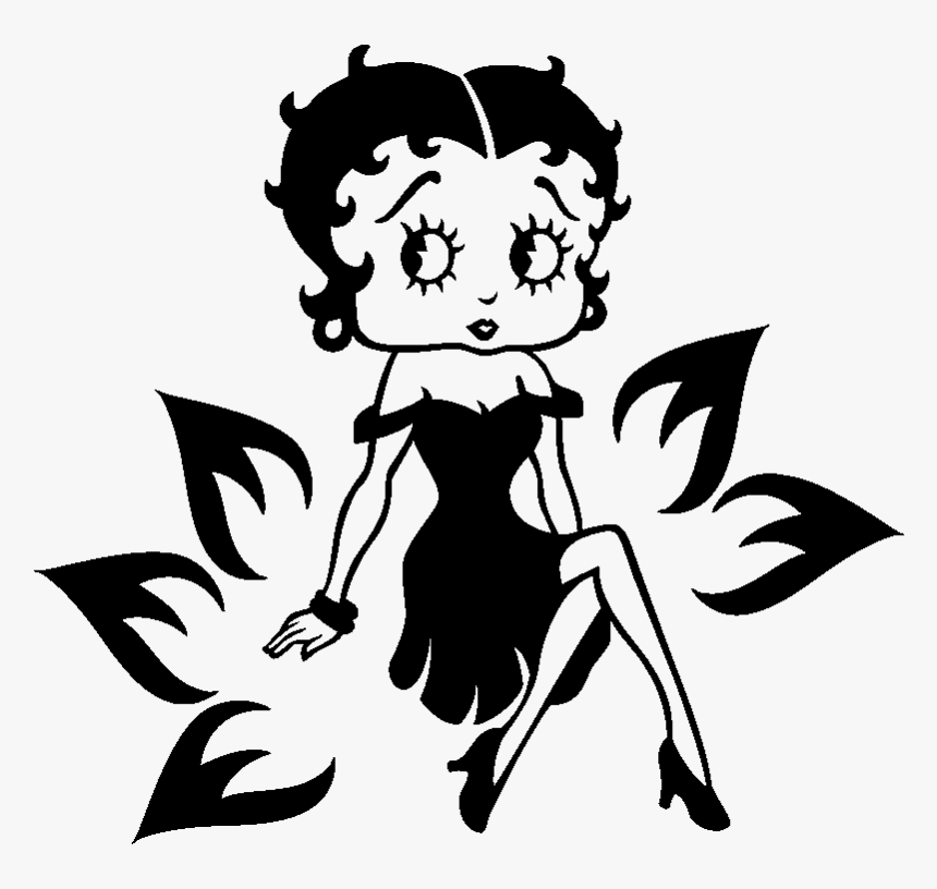 Sticker Betty Boop Sur Une Feuille - Betty Boop, HD Png Download, Free Download