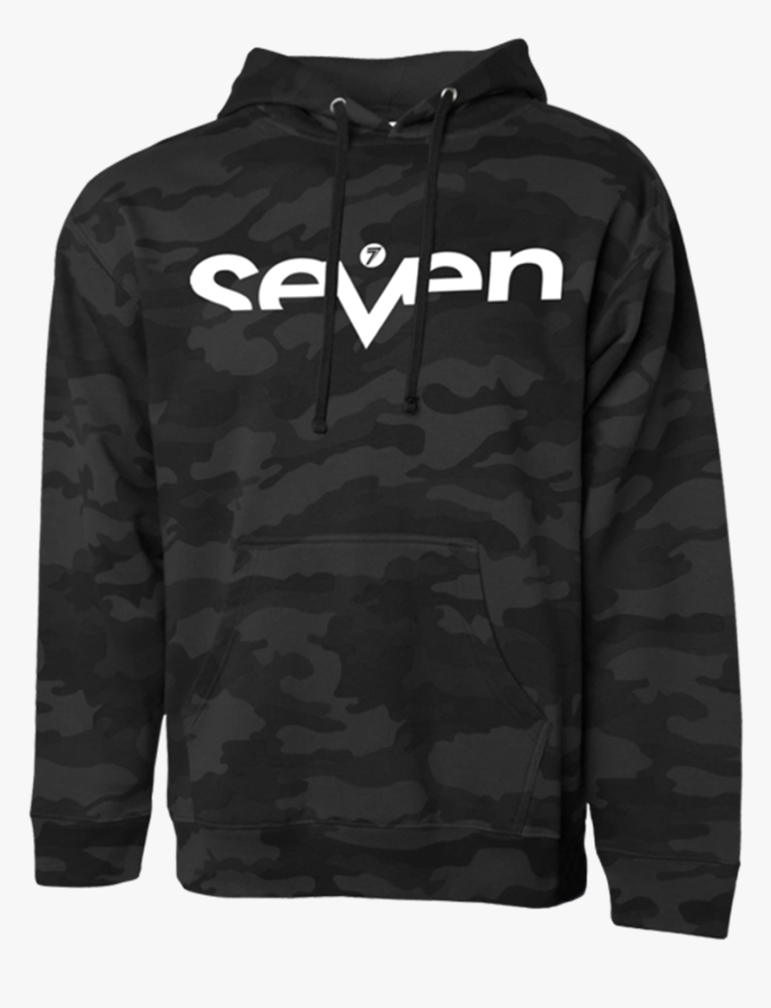 Brand Hoodie - Black Camo - Seven Mx, HD Png Download, Free Download