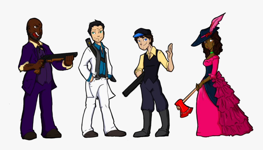 Left 4 Dead 2 Survivors Png - Left For Dead 2 Art, Transparent Png, Free Download