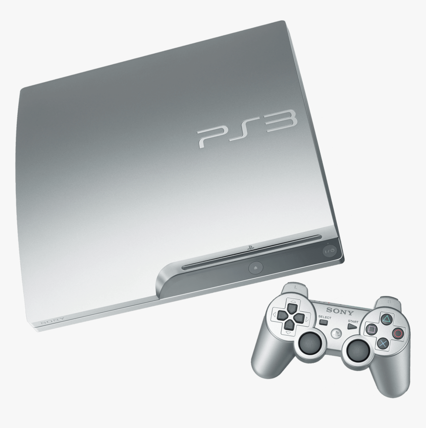 Playstation 3 Slim Console Silver, HD Png Download, Free Download