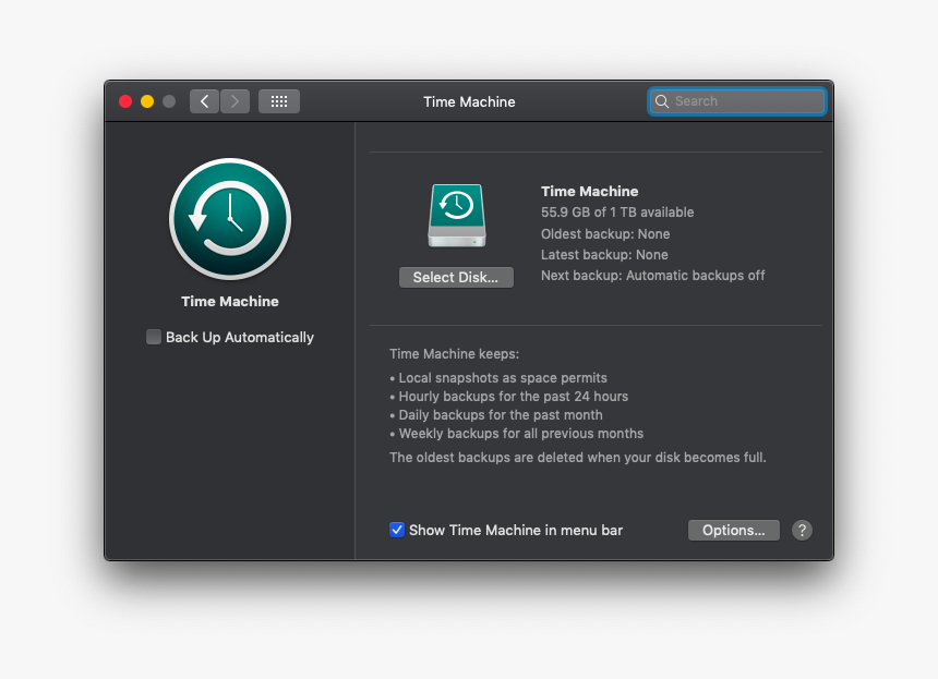System Preferences - Time Machine Backup Catalina, HD Png Download, Free Download