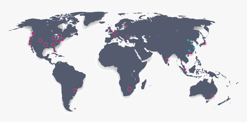 25 Network Pops On 6 Continents To Ensure You Get The - World Map Black Png, Transparent Png, Free Download