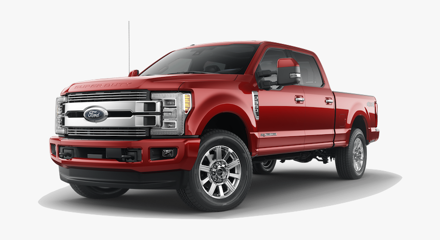 A Red 2018 Ford F-350 Limited - Ford F250 Platinum Black, HD Png Download, Free Download