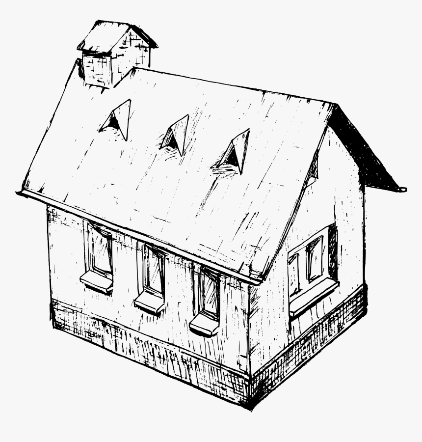House Drawing 4 - House, HD Png Download, Free Download