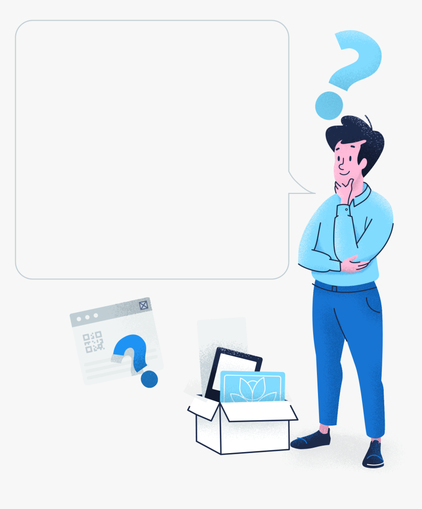 An Illustration That Urges Users To Contact The Support - Cartoon, HD Png Download, Free Download