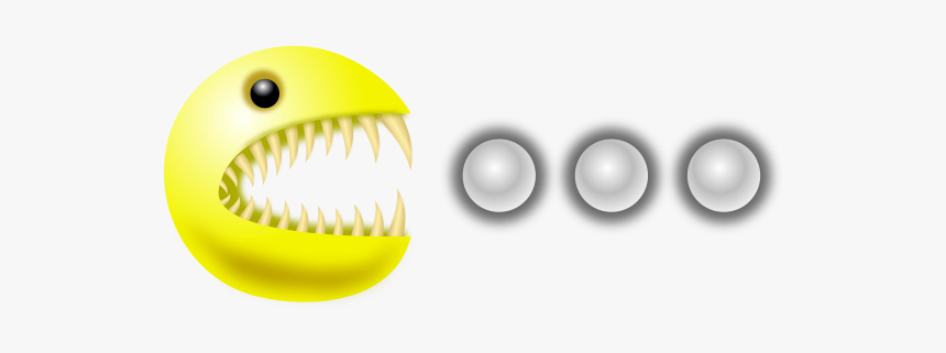 Vector Illustration Of Pacman Monster Eating Pills - Tiger Shark, HD Png Download, Free Download