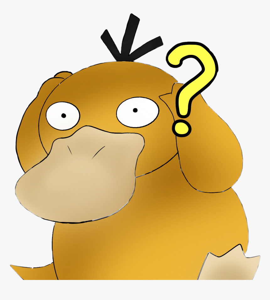 #pokemon #confused #psyduck #drawing #nottracing #freetoedit - Cartoon, HD Png Download, Free Download