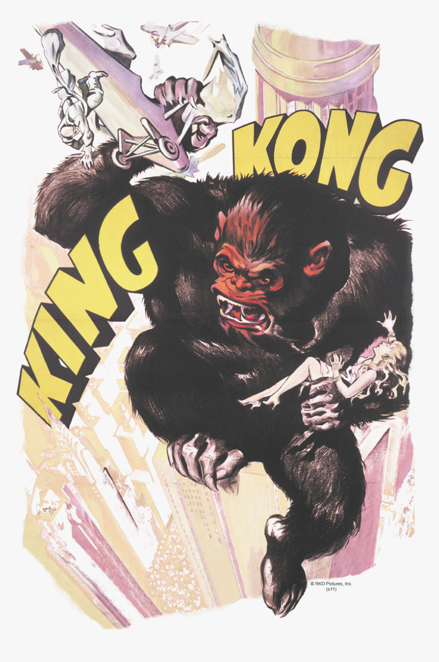 King Kong Plane Grab Toddler T-shirt - King Kong Original Vintage Movie Poster, HD Png Download, Free Download