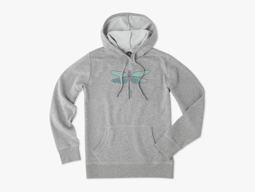 Women"s Print Pattern Dragonfly Hooded Sweatshirt - Hoodie, HD Png Download, Free Download