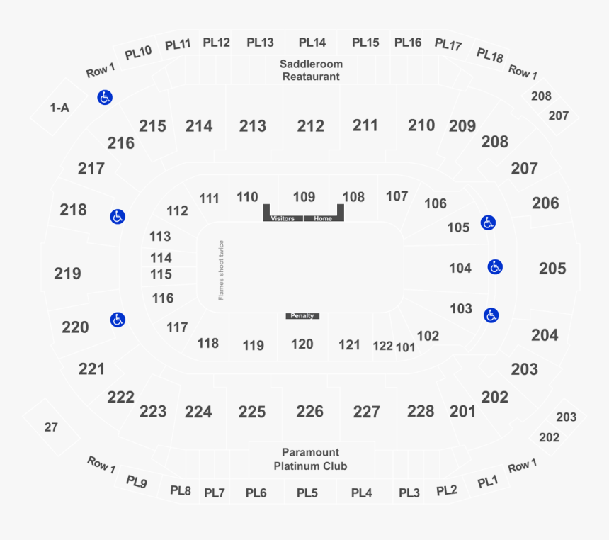 Calgary Flames Vs Arizona Coyotes Tickets On 01/13/19 - Power Balance Pavilion Seating Chart, HD Png Download, Free Download