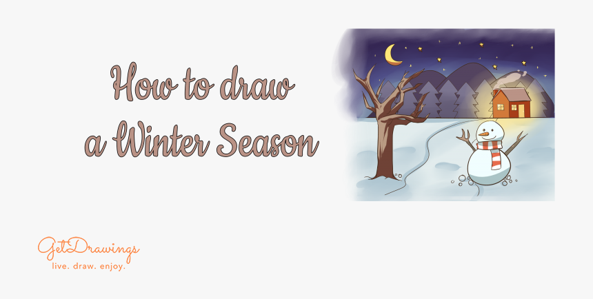 How To Draw A Winter Season - Illustration, HD Png Download, Free Download