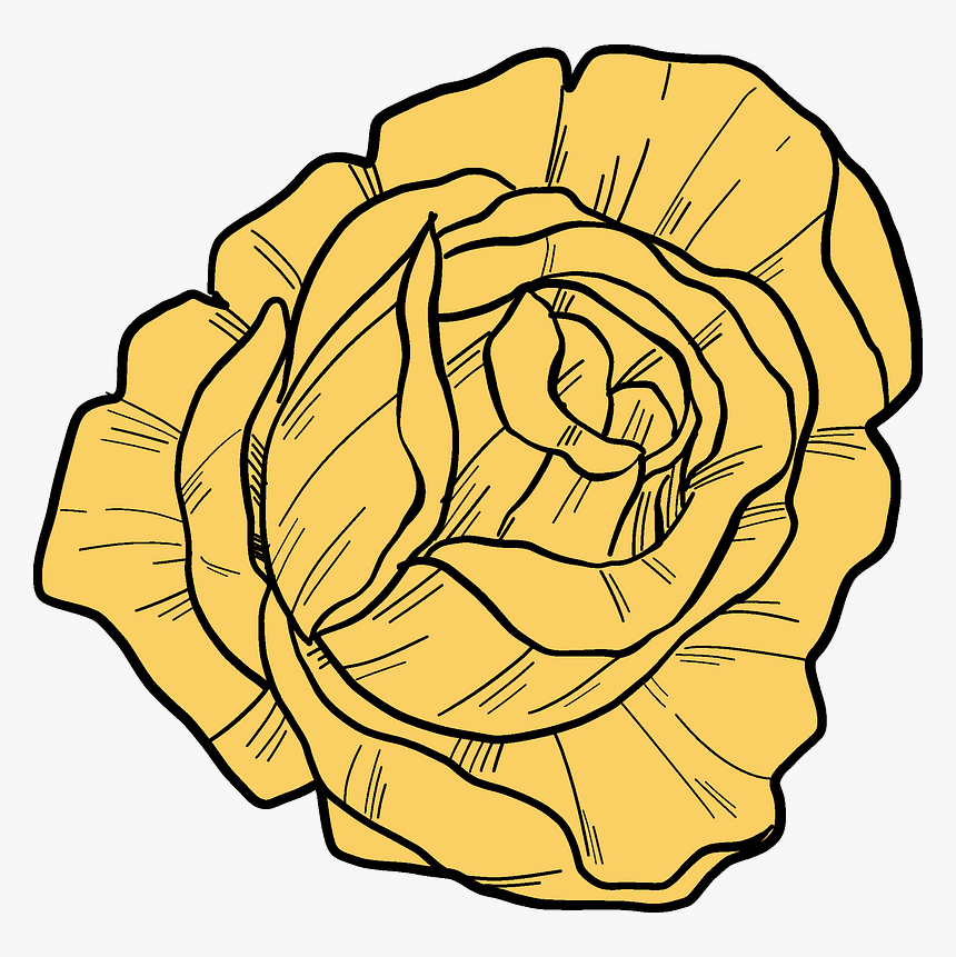 Yellow Rose Clipart - Floribunda, HD Png Download, Free Download