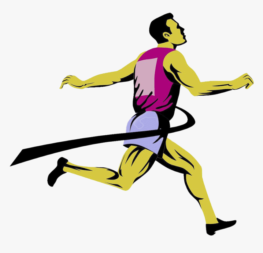 Finish Line Png Free Download - Clipart 100 Meter Race, Transparent Png, Free Download