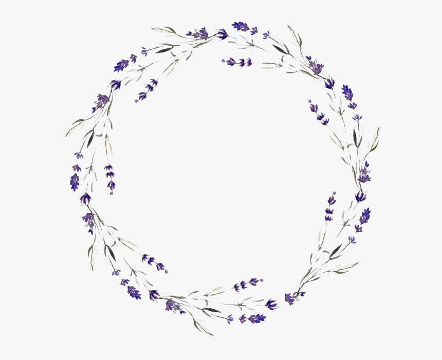 Lilac Wreath Png High-quality Image - Purple Flowers Watercolor Background, Transparent Png, Free Download