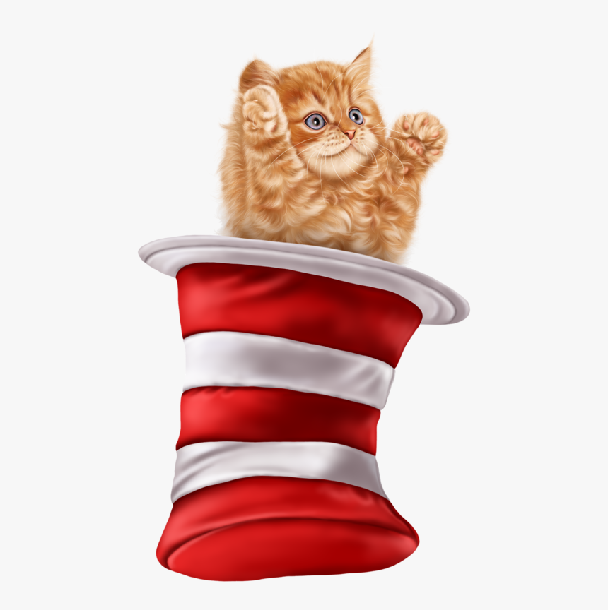 Cat In A Hat Clipart, HD Png Download, Free Download