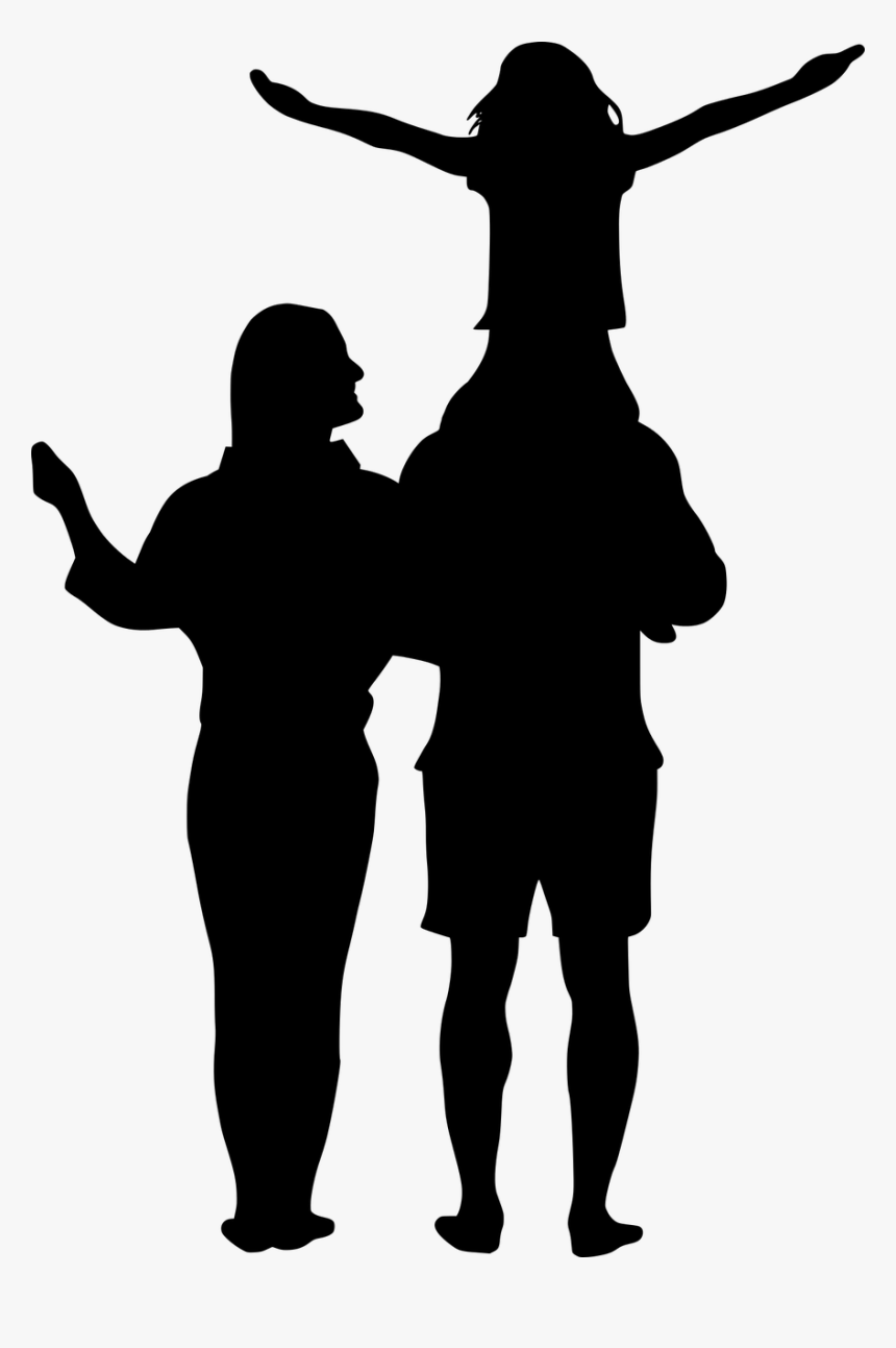 Mother Father Daughter Silhouette, HD Png Download, Free Download