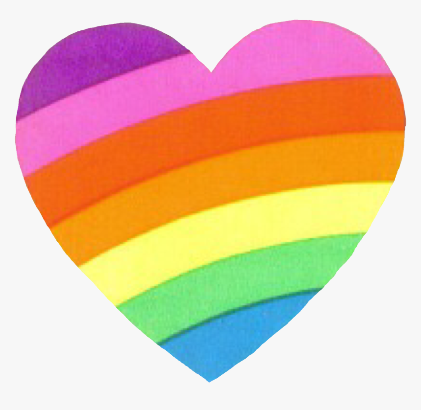 #rainbow #pride #vintage #heart #sticker #lisafrank - Heart, HD Png Download, Free Download