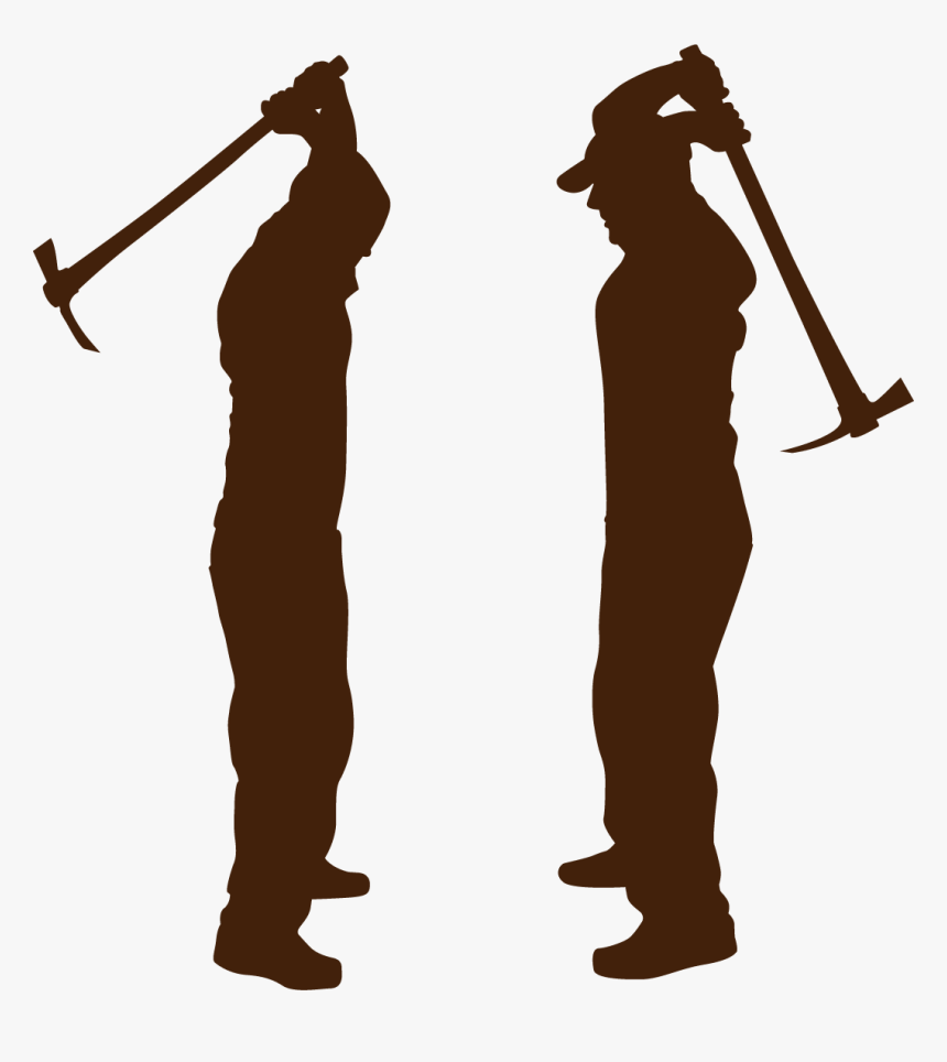 A Man Who Dug Gold Mines Png Download - Gold Mining Silhouette, Transparent Png, Free Download