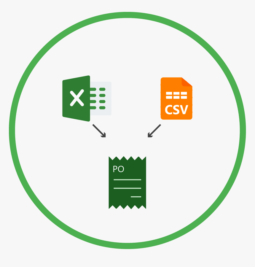 Import Purchase Order From Csv/excel File - Import Csv Icon, HD Png Download, Free Download