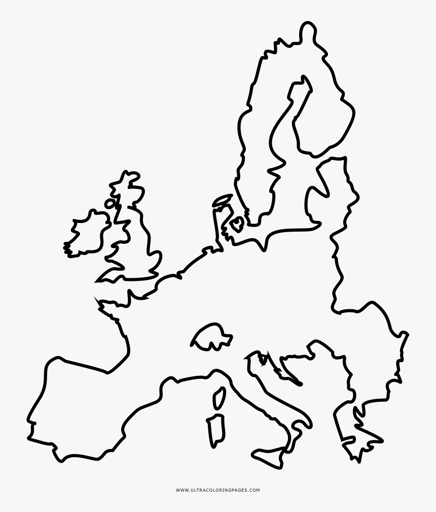 European Union Coloring Page - Coloring Page Of Europe, HD Png Download, Free Download
