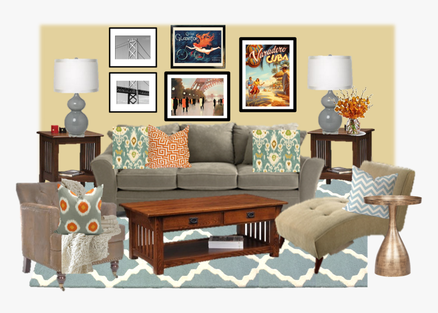 Traveled Living Room - Coffee Table, HD Png Download, Free Download