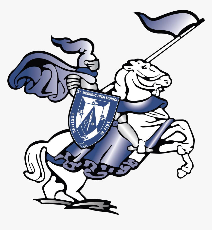 Drawn Knight Crusader Knight - St Dominic High School Mascot, HD Png Download, Free Download