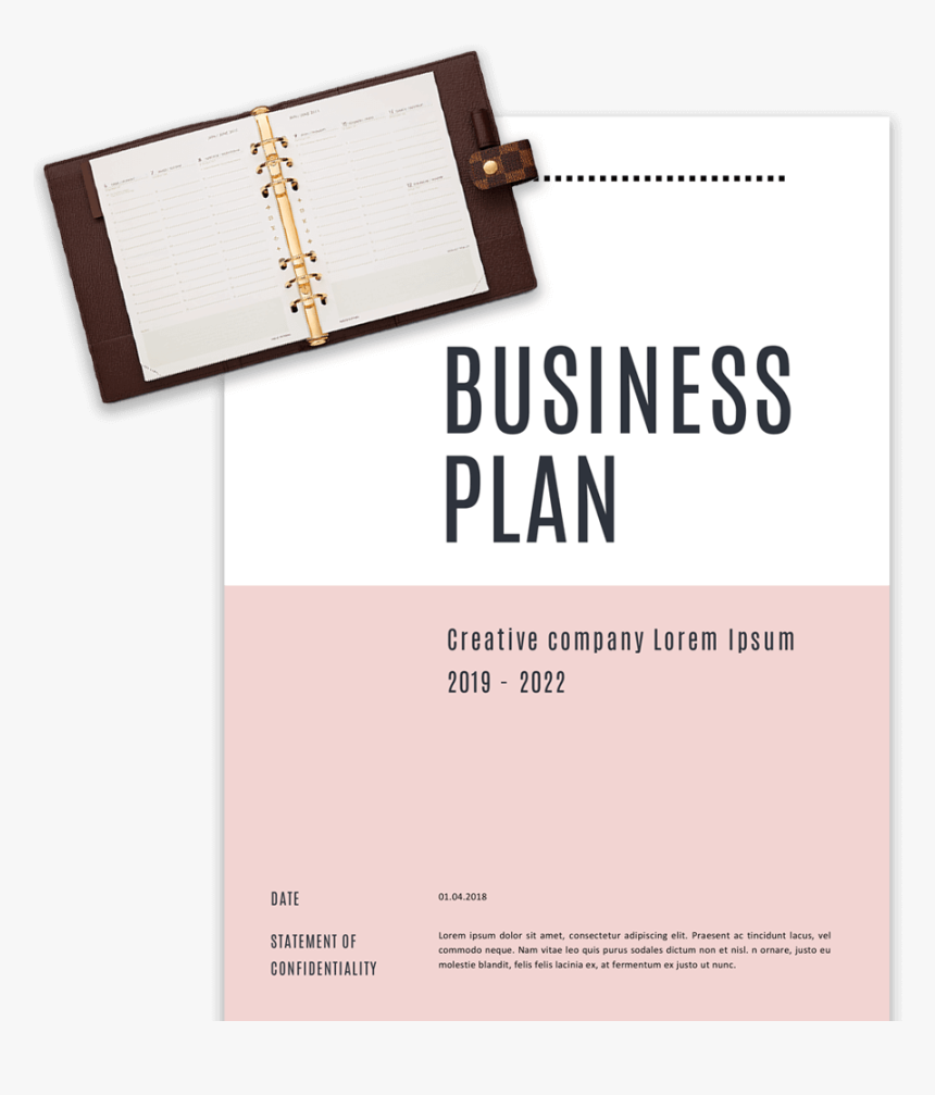 Cover Page Of Business Plan Template With Agenda - Business Plan 2019 Template, HD Png Download, Free Download