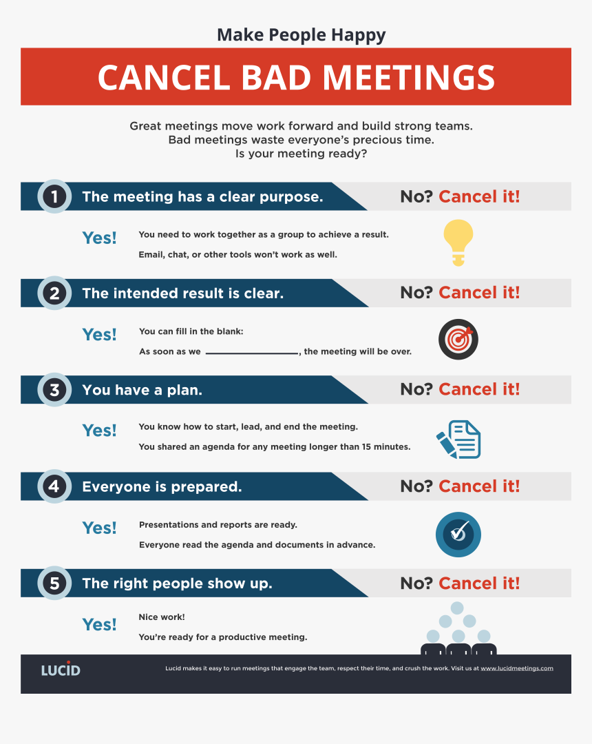 Cancel Bad Meetings Lucidmeetings - Cancel Bad Meetings, HD Png Download, Free Download