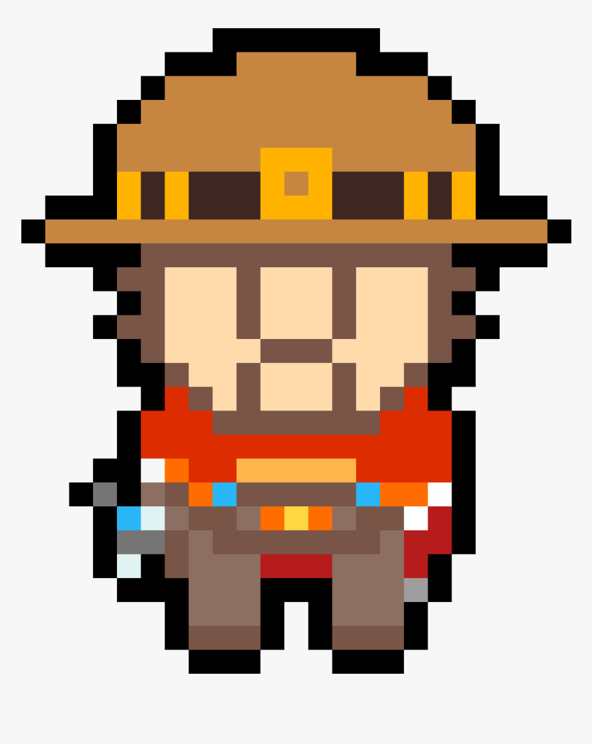 Transparent Mccree Png - Cute Christmas Pixel Art, Png Download, Free Download